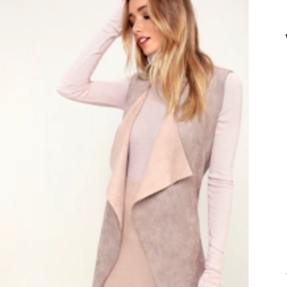 Lulu's Tan and Cream Sleeveless Vest